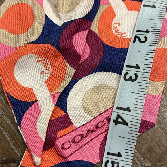 Coach Multicolor Patterned Scarf no issues 30 inches